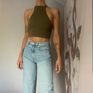 Free People FP Active High Neck Crop Tank Top